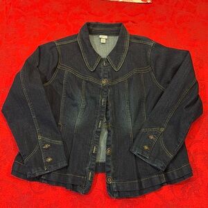 Venezia Denim Jacket LIKE NEW decorative floral buttons 18/20